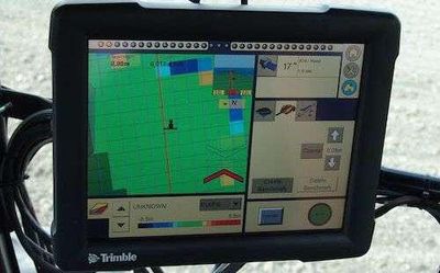 Trimble in-cab display running a design