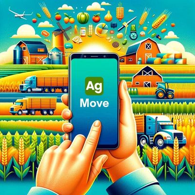 Agricultural freight being moved