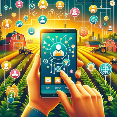 People in agriculture connecting