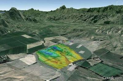 Design shown as a Google Earth overlay